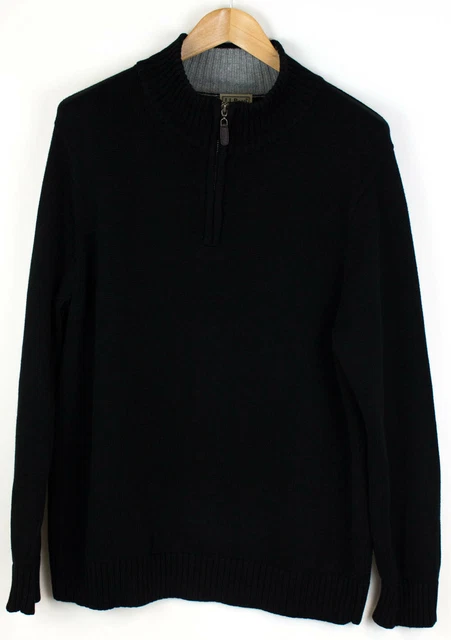 L.L.Bean Uomo Cerniera collo Maglione Cardigan Taglia L