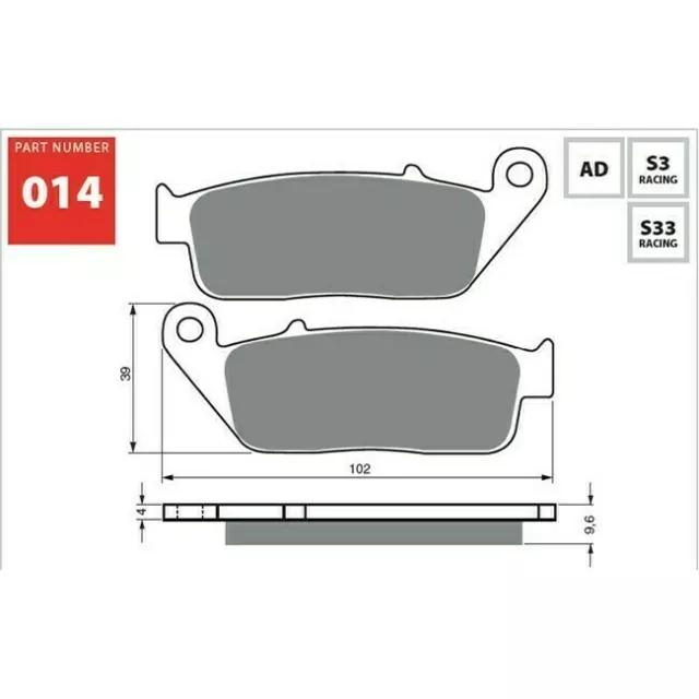 Goldfren Sintered Rear Brake Pad for Honda GL1500C Valkyrie 1997-2003