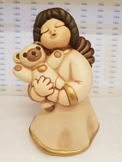 Angelo Portacandele THUN In Ceramica - Collezione Classici - Altezza 20 Cm - Decorato A Mano - Modello Rosy Grande - Foto 4