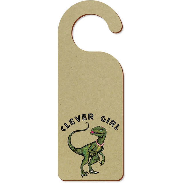 'Clever Girl Dinosaur' 200 mm x 72 mm Colgador de Puertas (DH00034856)