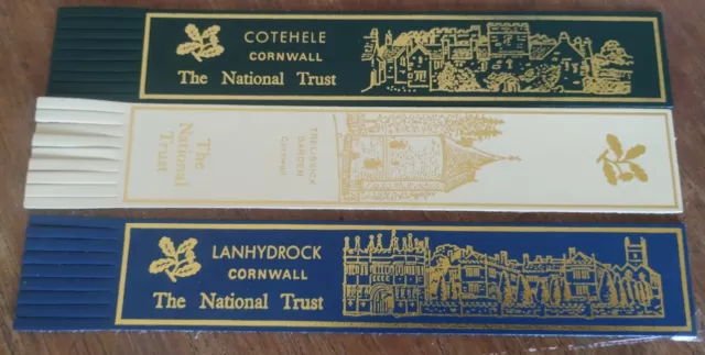 National Trust Cornwall 🏫🏫🏫 Vintage Leather Bookmark Bundle GVC! D22