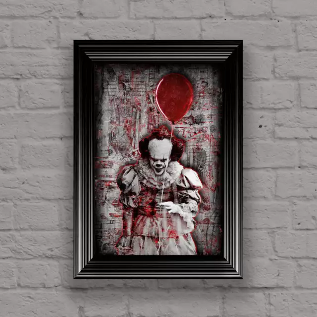 Pennywise The Clown From "IT" Poster, Stephen Kings IT Portrait Free Shipping US 3