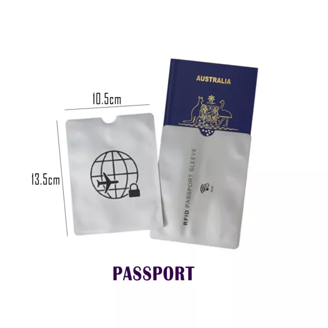 8X RFID Blocking Sleeve Secure Passport Credit Card ID Protector Anti Scan Safe 3