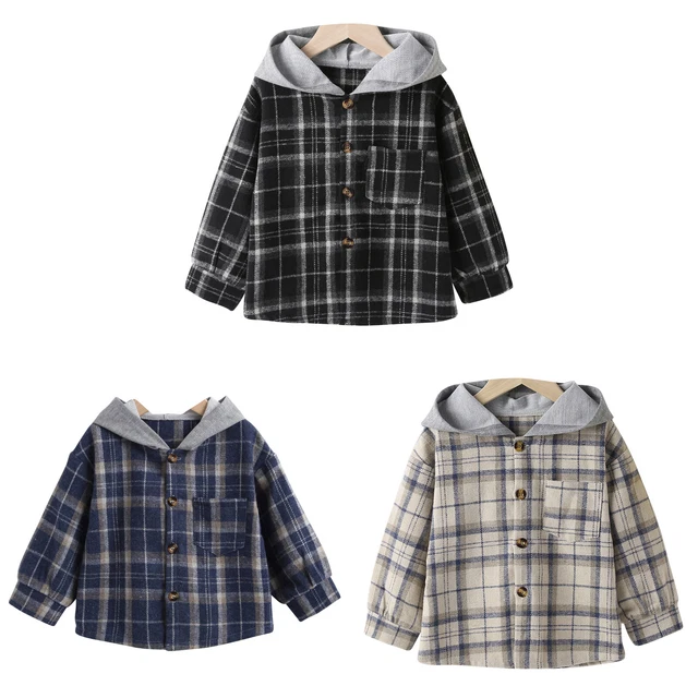 Cappotto top in flanella con cappuccio bambino bambini maniche lunghe cappotto inverno outdoor