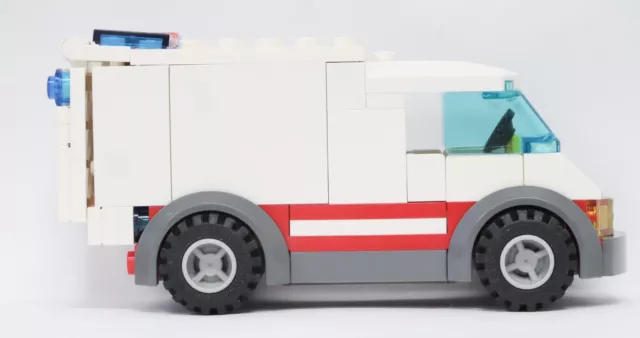 LEGO White Van Ambulance with Stretcher Included As Seen In Pictures