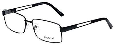 Big&tall Por Vivid 6 Diseñador Gafas En Matte-Black + 0.50
