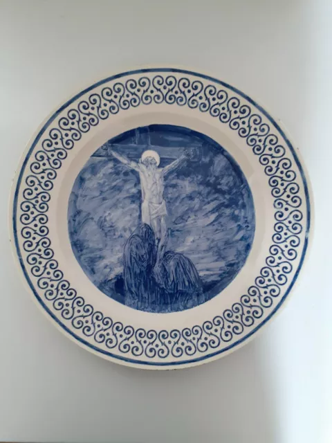 Gustave Bonel - Choisy le roi - Grande assiette décorative D. 36,8 cm - 1942