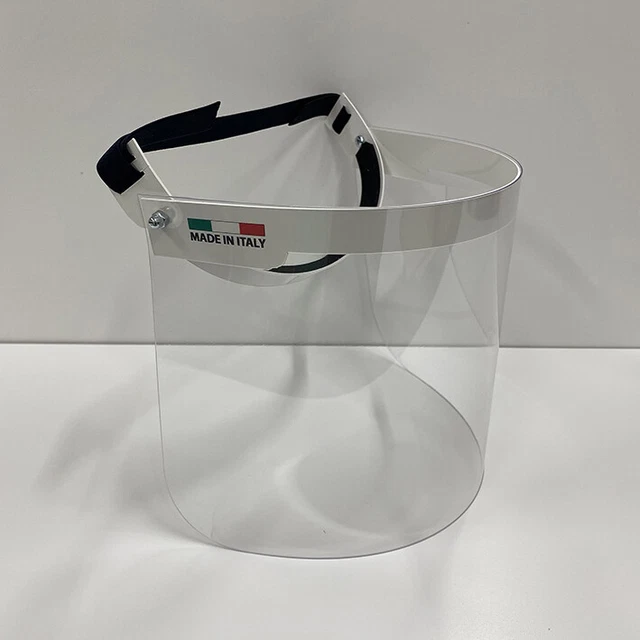 Visiera Protettiva Trasparente in PVC con apertura Protezione Decespugliatore