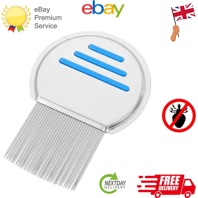 Lice Removal Comb Stainless Steel Pets hair & Head hair lice bugs remove comb UK