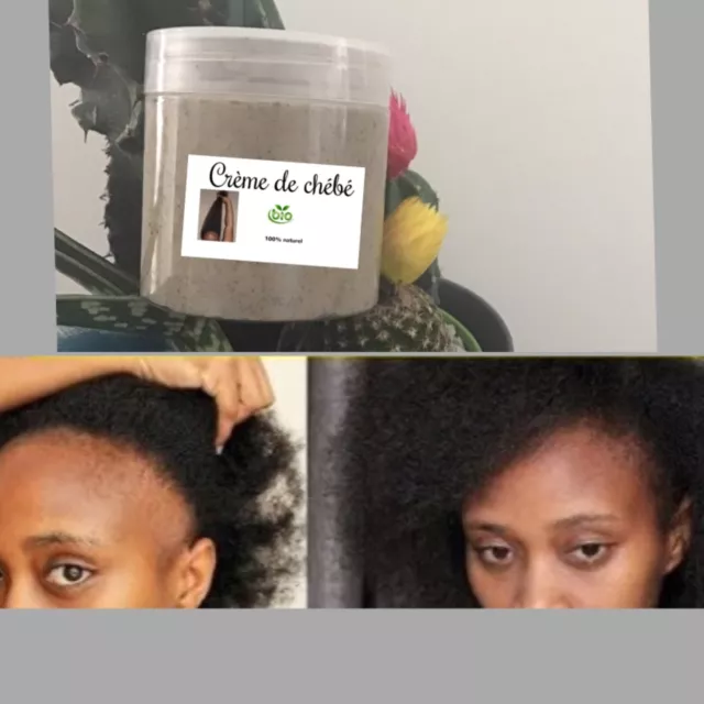 CRÈME DE CHÉBÉ tchad beurre de karité pousse extrème cheveux afro EUR 28,00  - PicClick FR