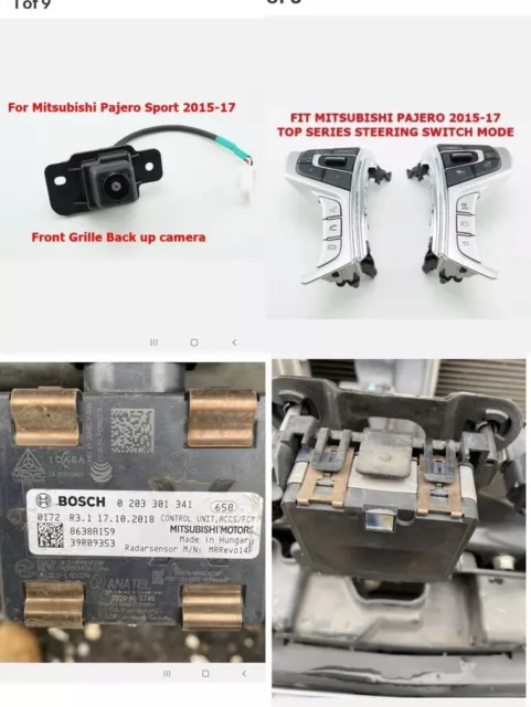 A  SET 3 PC SWITCH MODE CONTROL CAMERA SENSOR fo MITSUBISHI PAJERO SPORT 2015-17