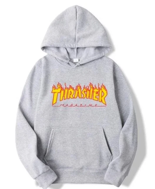 Maglietta thrasher grigia outlet