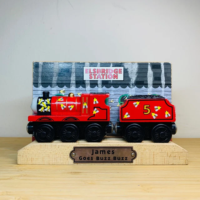 James goes buzz buzz wooden railway shop