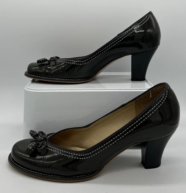 NEW CLARKS BOMBAY Lights Womens Black Patent Leather Shoes Size