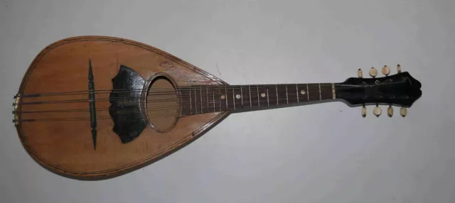 Ancienne mandoline (Mandolin) «  E Monsarrat  » à restaurer