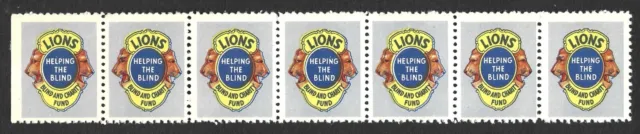 Lions Club neuwertig. Wohltätigkeitsstempelstreifen hilft Blinden.
