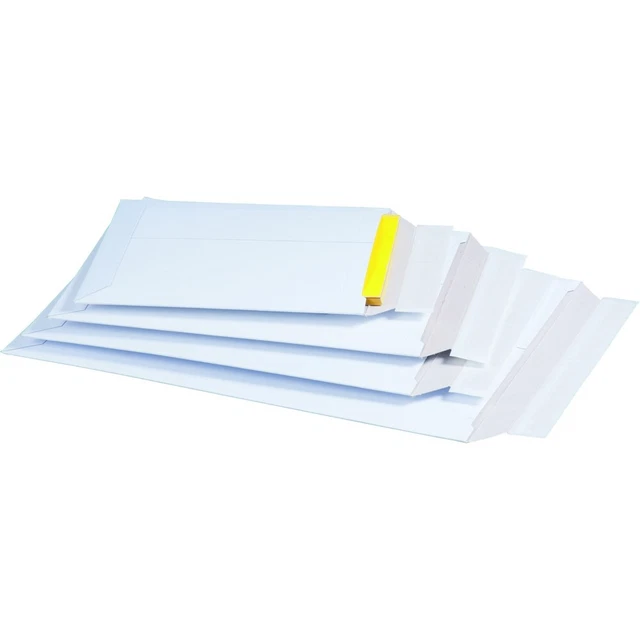 25 pz borse per spedizione C5 bianche cartone intero cartone imballaggio libro buste adesive