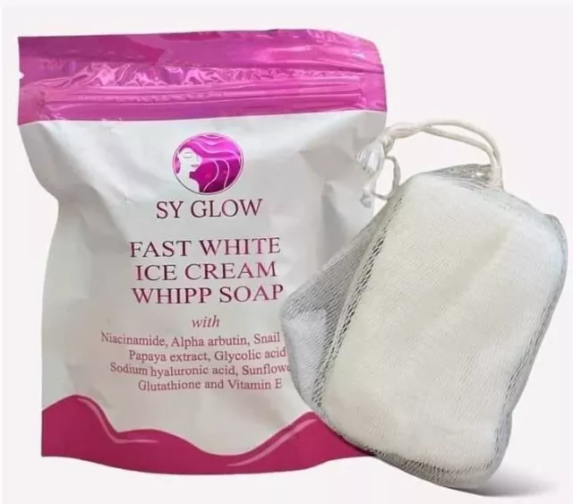 SY GLOW Fast White Ice Cream Whipp Soap, 125g