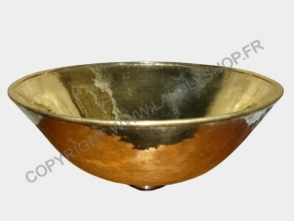 Lave-main Marocain En Cuivre Rouge à Encastrer – Lavabo Oriental 30x22 Cm