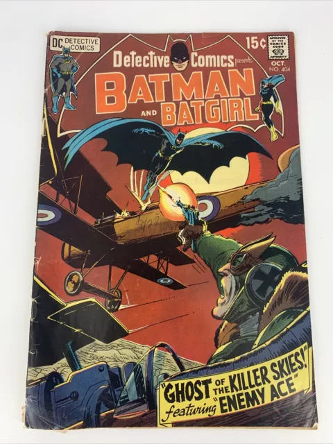 Detective Comics #404 Batman Batgirl Enemy Ace Neal Adams Cover Story 1970