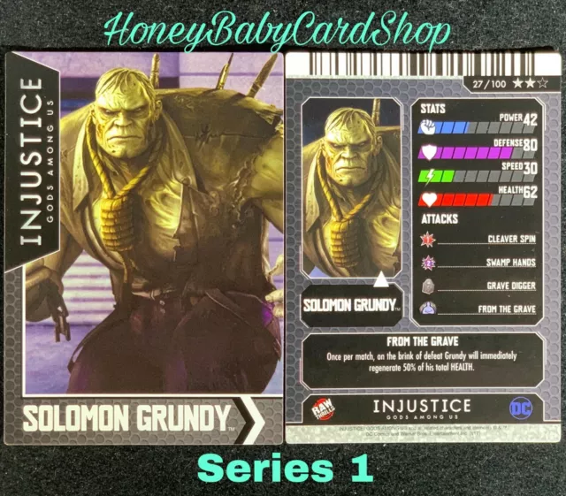 Injustice Arcade Series 1 Out of Print Card 27 Solomon Grundy