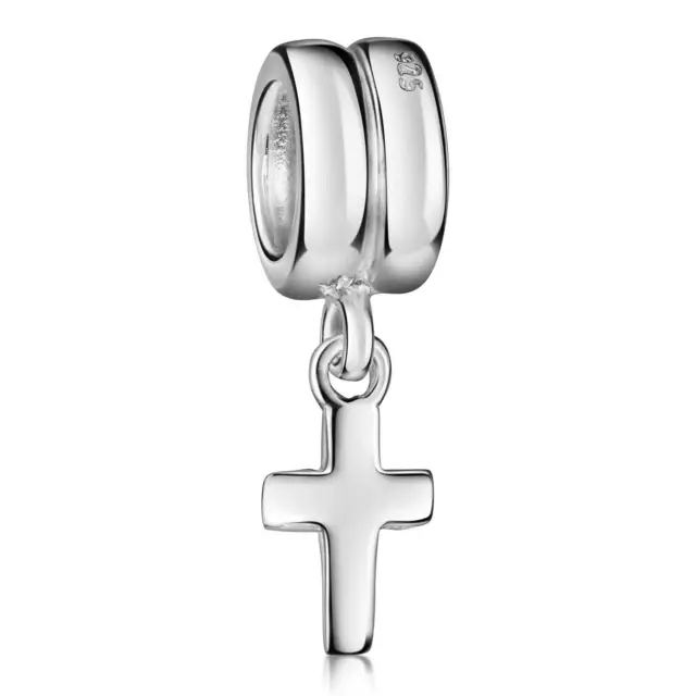 MATERIA Dangle Bead 925 Silber mit Kreuz Anhänger für Beads Armband / Ketten