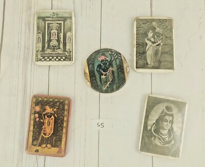 Dea Foto Tintype Porcellana Print DEA 5 Pcs Lotto Vecchio Vintage Miniatura Dio 