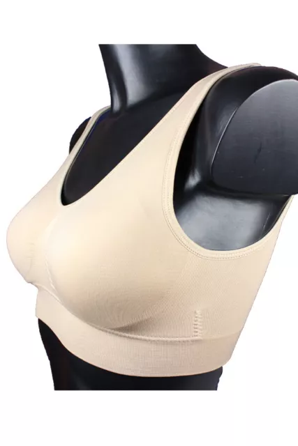 2 Stück Sport Form Bustier ohne Bügel Push Up BH Microfaser Damen Wäsche