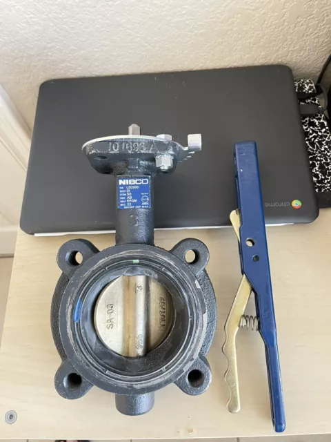 Nibco LD-2000-3 Lug Butterfly Valve, 6" w/Lever Lock Handle