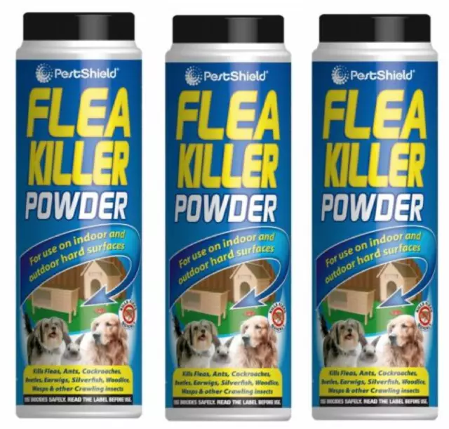 4 pestsheild Flea Killer powder Outdoor & Indoor use Crawling Insect Killer 200g