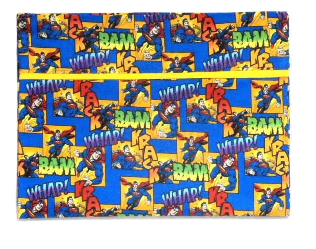 Toddler Pillowcase for Superman on Multi-Color 100%Cotton #SM9 New Handmade