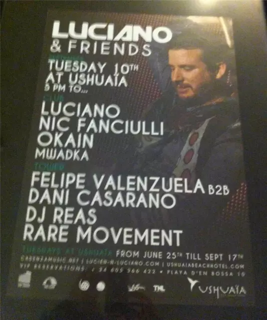 Luciano & Friends 2013 @ Ushuaia Beach Hotel - Ibiza Club Posters - Music Dj