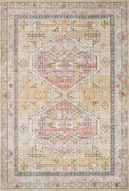 Loloi II Skye Gold And Blush 2'-6" x 12'-0" Area Rugs SKYESKY-04GOBH26C0