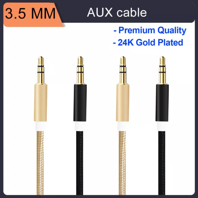 3.5mm Auxiliary Cord Stereo Audio AUX Cable Male to Male For PC iPod MP3 Jack