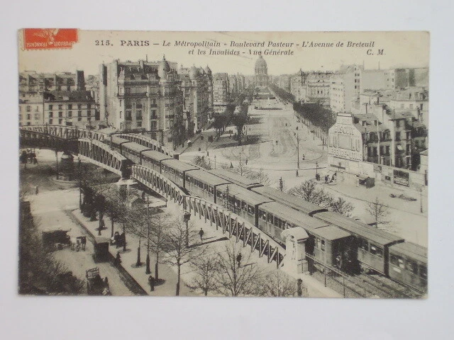 PARIS CPA 75 - le métropolitain boulevard Pasteur et avenue de Breteuil