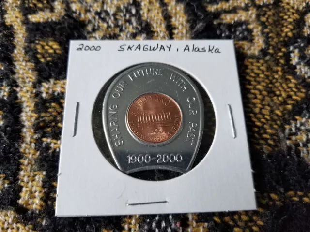 Skagway Alaska - Encased USA Cent 2000 - Lucky Penny