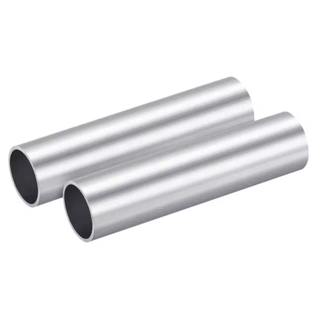 6063 Aluminium 25mm Dia Externe 22mm Interne Dia 100mm Longueur Tube Tubes 2 Pcs