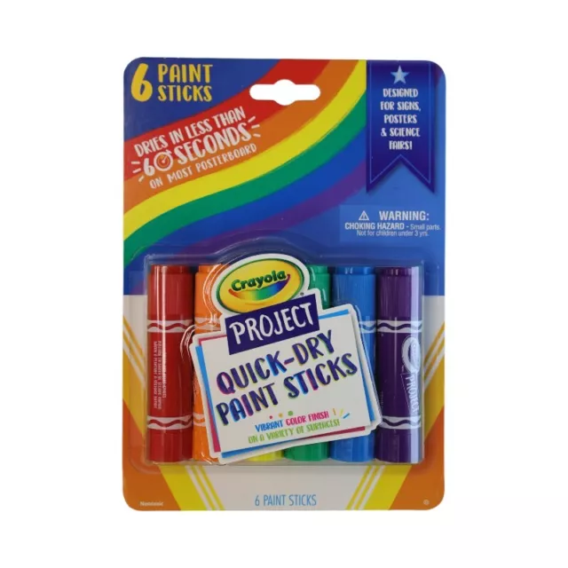 Crayola: Crayola Project 6 Ct. Quick Dry Paint Color Craft Art School Supplies