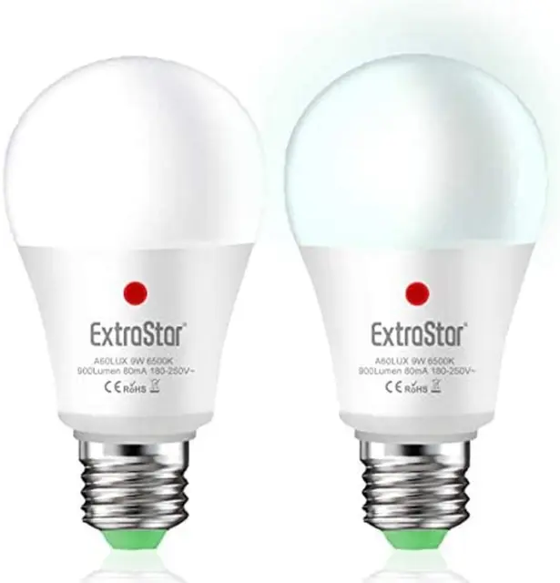 Lampadina Con Sensore, E27 Lampadine LED Con Sensore Crepuscolare Da Esterno, Au