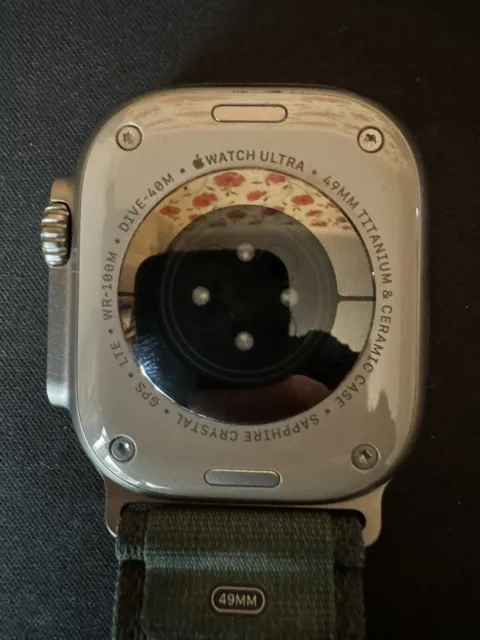 Apple Watch Ultra 49mm Titanium Case with Green Alpine Loop, Large (GPS +... 3