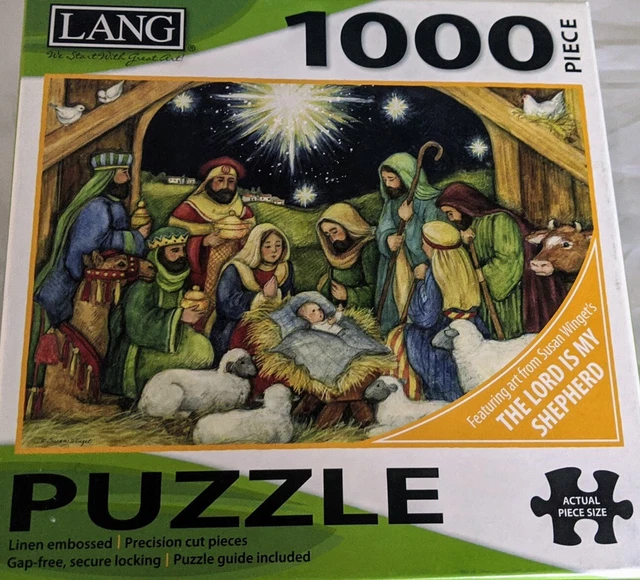 LANG NATIVITY HOLY Night Christmas Barn Animals Wisemen Jigsaw Puzzle