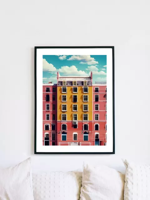 Oil Paint Collage Surrealism Wes Anderson Art Print Wallart Yellow - A4 Size