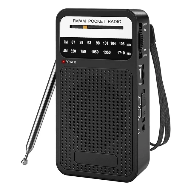 AM FM Radio, Transistor Radio with Loudspeaker, Headphone Jack, Portable Ra H7Z6
