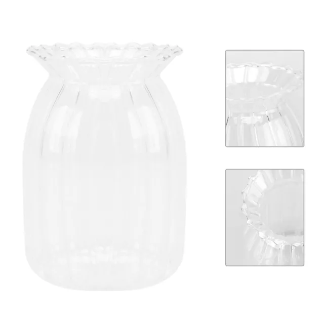 Glass Vase M Mini Pots for Plants Fake Dining Room Table Decor