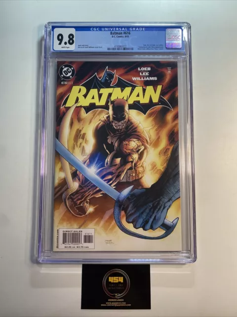 Batman #616 Cgc 9.8 Jim Lee Dc Comics 8/03 Hush Jeph Loeb Scott Williams