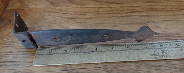 Antique 1800’s Barn Chest or Door Strap Hinge Hand Wrought Cast Iron 9