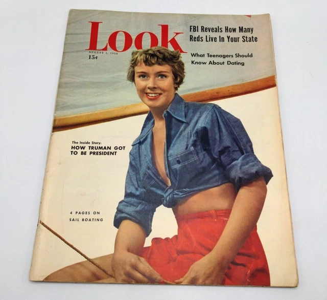LOOK MAGAZINE AUGUST 1 1950 Truman Teenagers Minnetonka Sailing ...