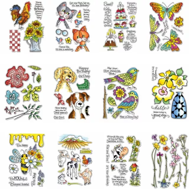 Animals Flowers Clear Rubber Stamps Stamping DIY Scrapbooking Album Craft Card