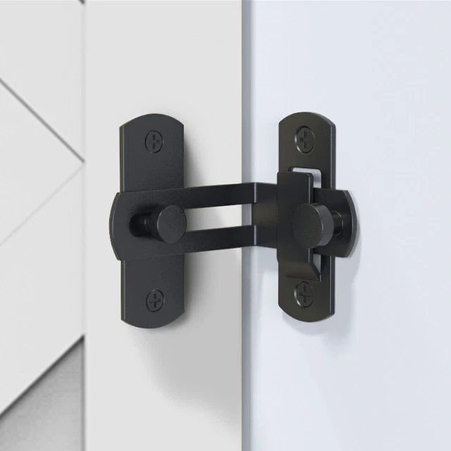 Heavy Duty Right Angle Hasp Lock for Wood Metal and Aluminum Alloy Doors Black