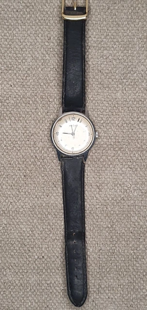 Montre Bracelet Vintage ZENITH Pour Femme - Mécanique - Boîtier Acier, Bracelet Cuir - Occasion